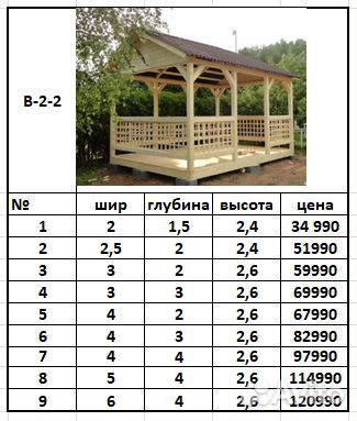 Беседка садовая Д-09-54