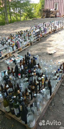 Бутылки стеклянные с пробкой