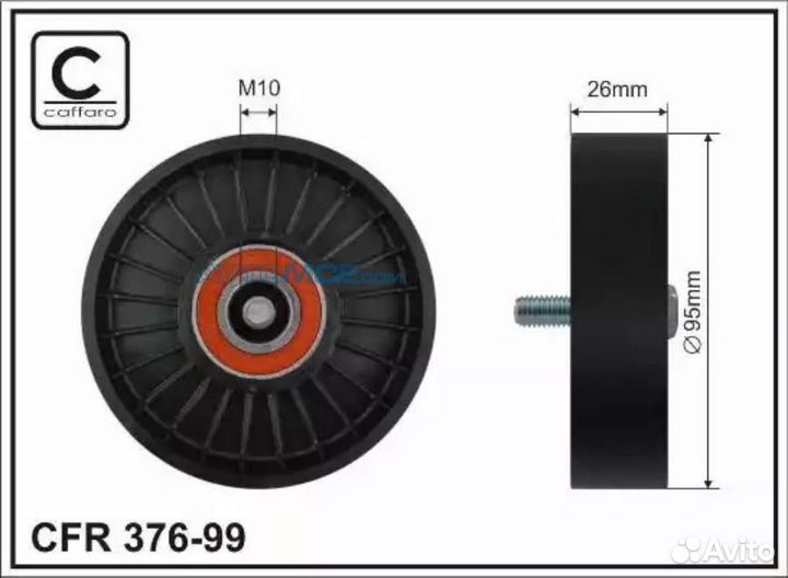 Ролик натяж-ля ремня 37699 caffaro