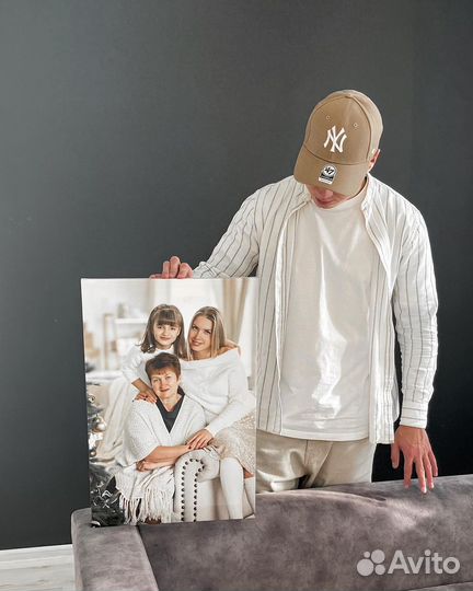 Портрет по фото на холсте на заказ Москва