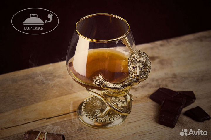 Бокал коньячный львы