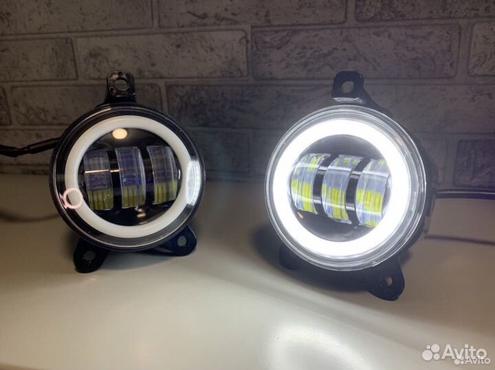 Противотуманные LED фары на Приору