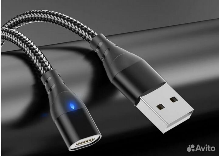 Магнитный USB-кабель Type C для быстрой зарядки