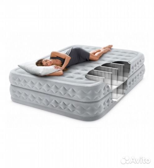 Intex двуспальная кровать надувная