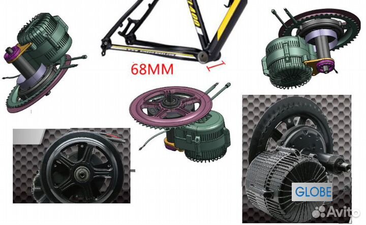 Кареточный мотор 500 Вт комплект новый