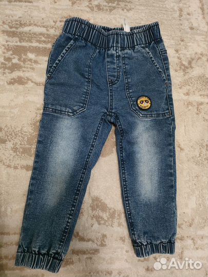 Джинсы утеплённые детские 92