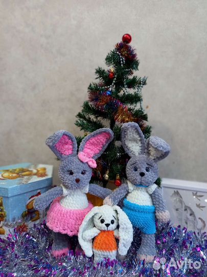 Игрушки зайки и другие зверушки