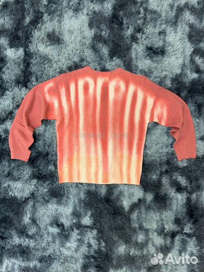 Свитер Supreme Blurred Logo sweater красный