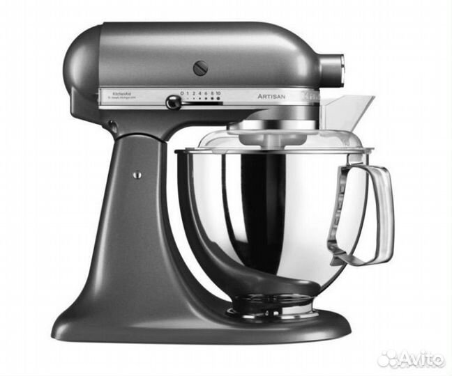 Планетарный миксер kitchenaid artisan 4.8 Л, сереб