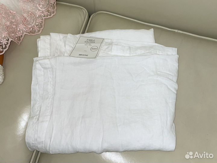 Новая белая скатертьHM лен