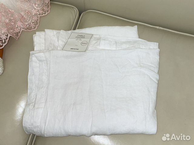Новая белая скатертьHM лен