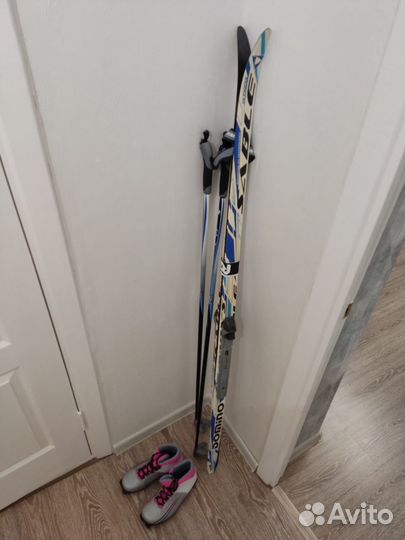 Лыжи ботинки палки