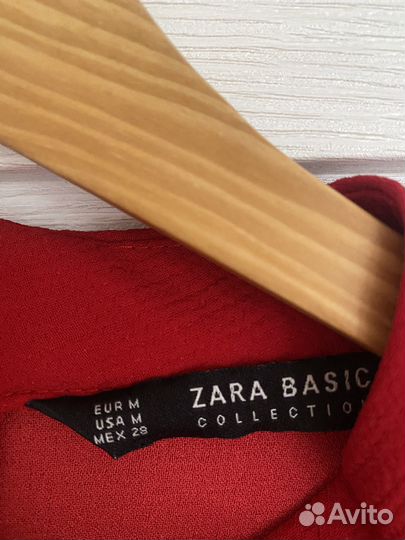 Платье zara красное размер М