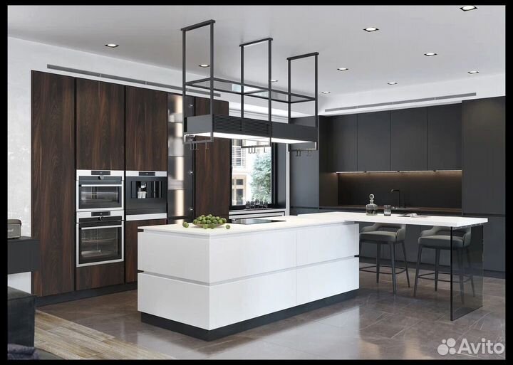 Угловая кухня в дом