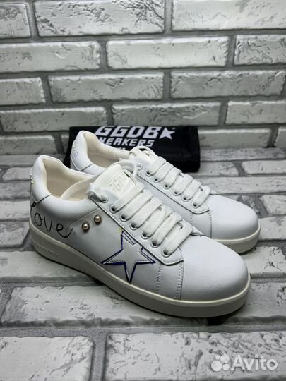 Кеды женские кожаные golden goose белые