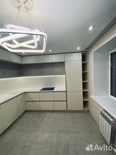 Кухня угловая без ручек. Рассрочка