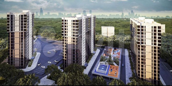 2-к. квартира, 69,3 м², 3/19 эт.