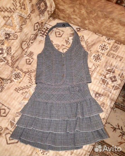 Комплект 4 предмета - пиджак,брюки,юбка,жилет