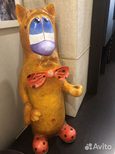 Копилка из папье-маше «Кот»