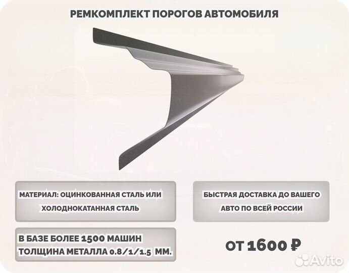 Пороги ремонтные на авто (ремкомплект)