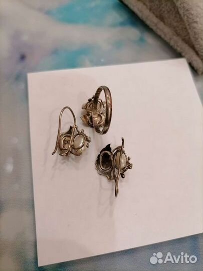 Комплект серебренный украшений