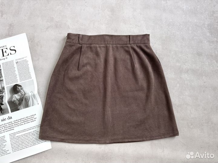 Юбка женская 44 46 коричневая