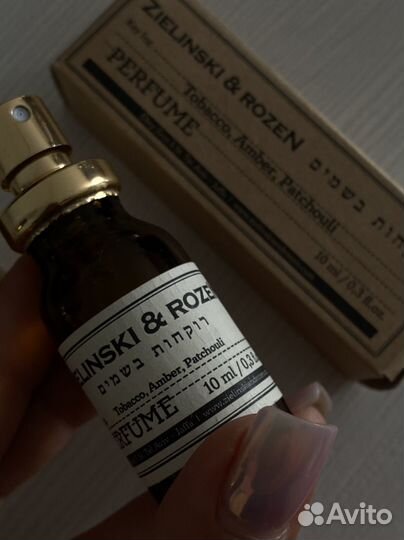 Духи zielinski & rozen tobacco, amber, patchouli