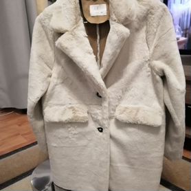 Пальто меховое для девочки Zara 152