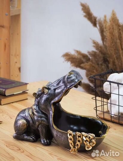 Конфетница ключница статуэтка бегемот