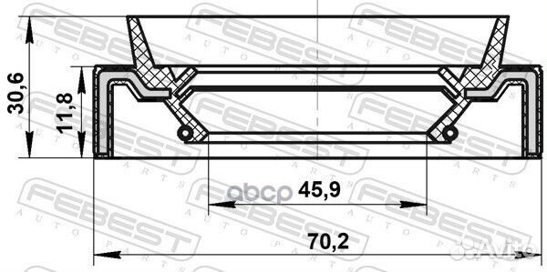 Сальник полуоси 45.9X70.2X11.8X30.6 95JAS-47701