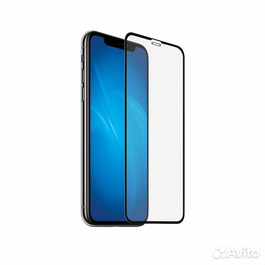 Закаленное стекло для iPhone XR/11 DF (black)