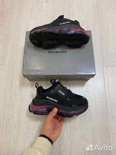 Кроссовки Balenciaga Triple-S Black Neon Pink