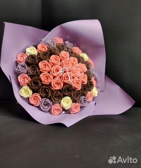 Шоколадные Розы - 51 шт в Букете