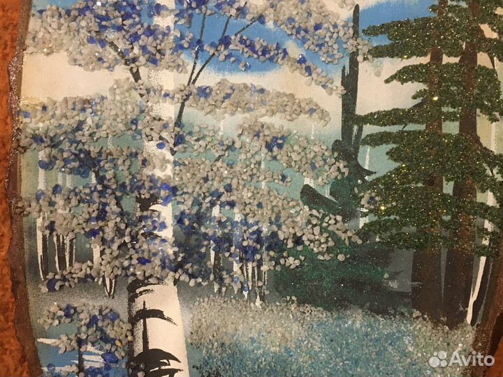 Картина Разрезе дерево 41,18 см Отл сост