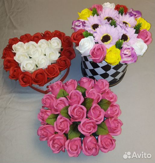 Букет из мыльных роз