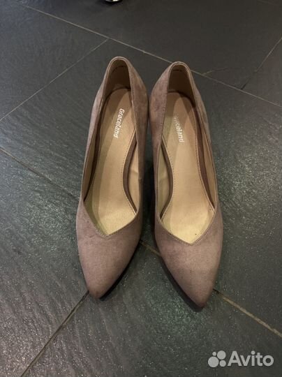 Туфли женские 38 размер искус.замша