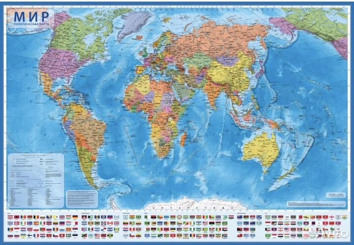 Карта мира на стену