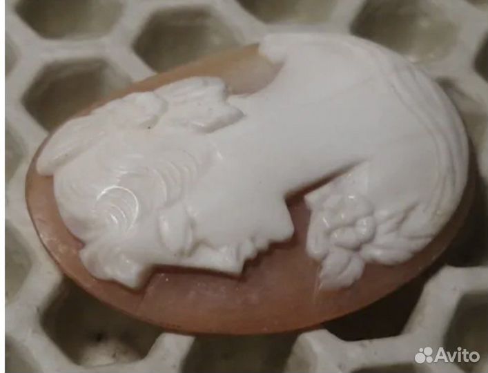 Антикварная камея на раковине Англия