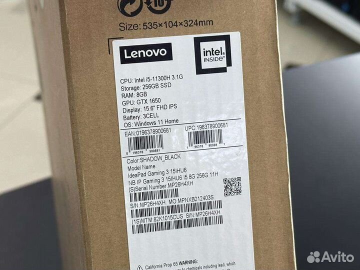 Игровой ноут нов i5-11300h/GTX-1650/озу8