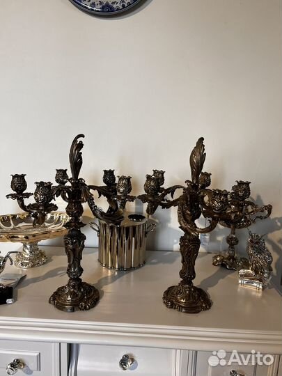 Подсвечники канделябры серебро 84 проба