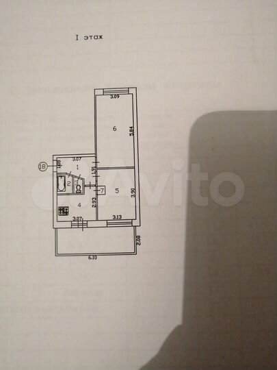 2-к. квартира, 58 м², 1/5 эт.
