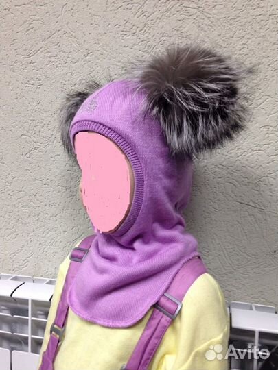 Зимние шлемы с натуральным мехом (песец)