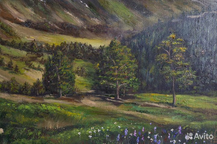 Картина Горы Кавказа. масло