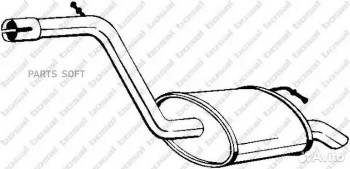 Глушитель задний 154187