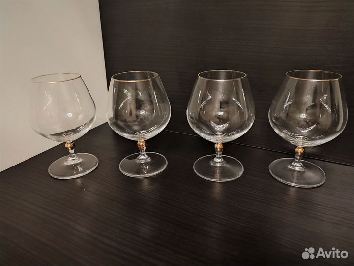 Набор бокалов для вина, коньяка Bohemia 4 шт