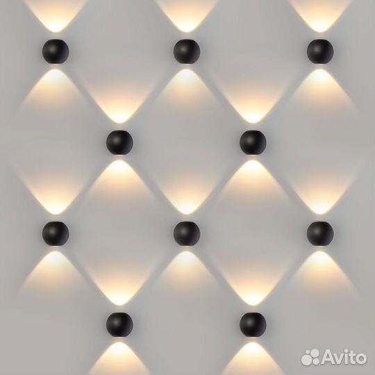 Светильник настенный светодиодный черный новый