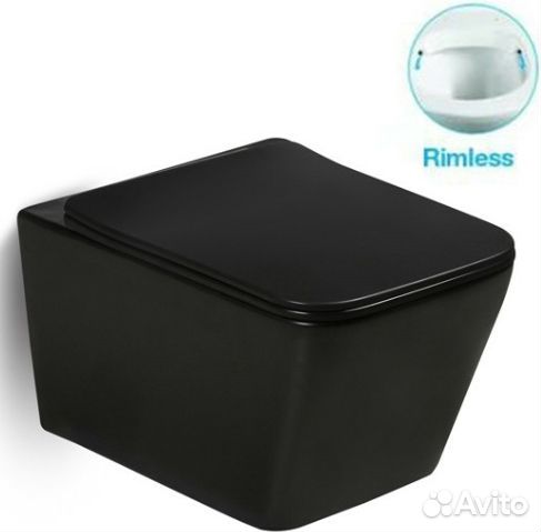 Инсталяция унитаз черный SantiLine SL-5004MB+SL-04