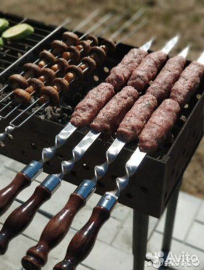 Шампура с деревянной ручкой