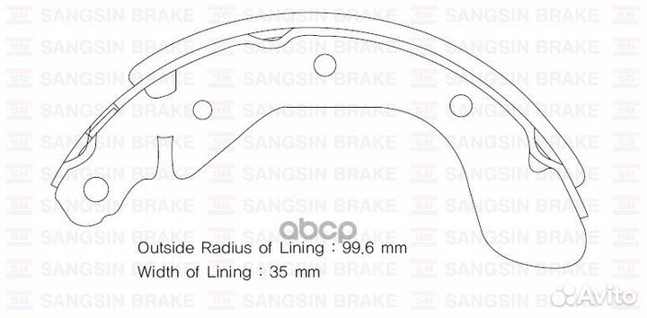Колодки торм.бараб. комплект 4 шт. шт. Hi-Q GM