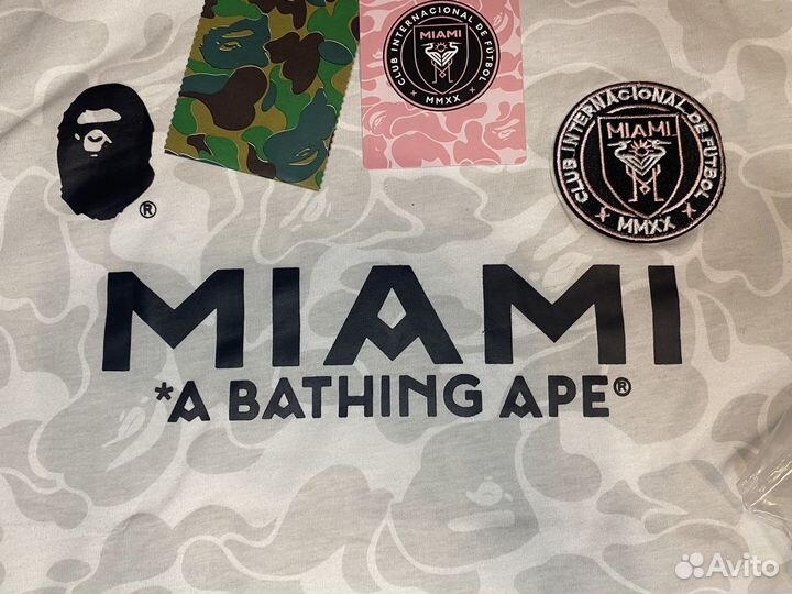 Футболка Bape x inter miami белая